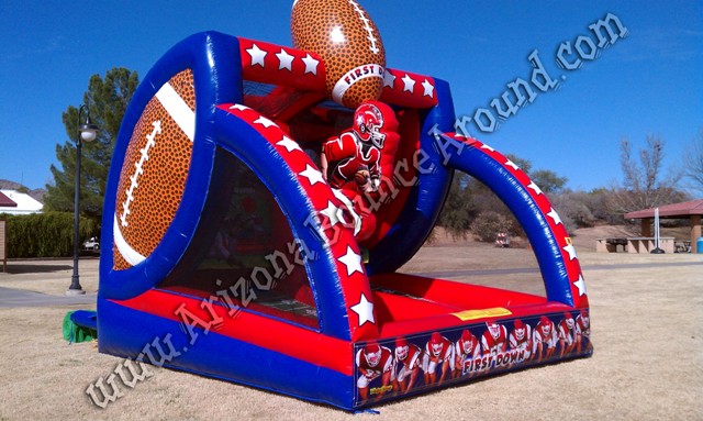 Inflatable football throwing game rental Phoenix Arizona